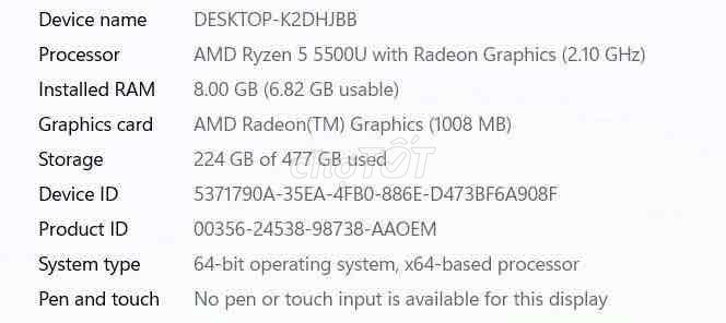 Lenovo ThinkPad AMD Ryzen 5 8GB/224GB. Mua bán Laptop tại Quận Bắc Từ Liêm Hà Nội được đăng bởi hùng hình 1