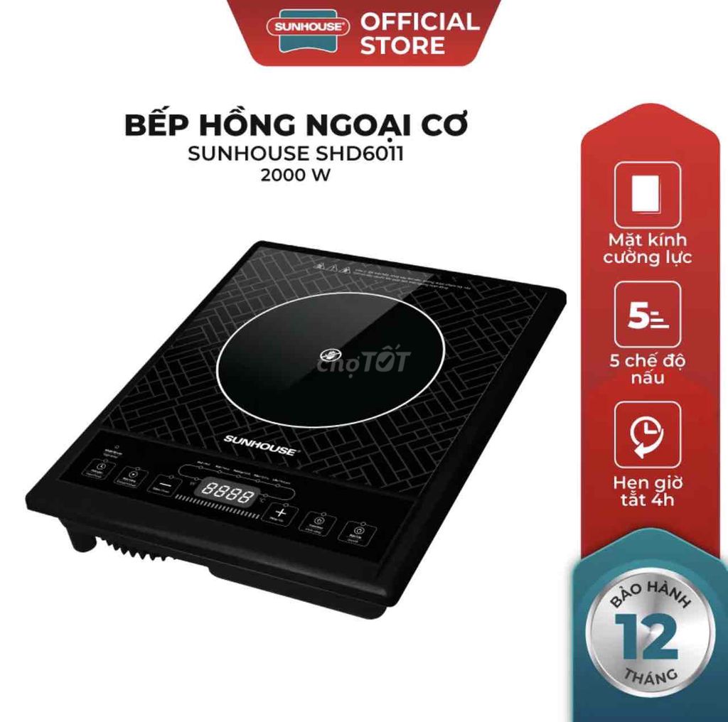 Bếp hồng ngoại Sunhouse SHD6011. Mua bán Bếp, lò, đồ điện nhà bếp tại Thành phố Dĩ An Bình Dương được đăng bởi Nguyễn Việt Sơn hình 1