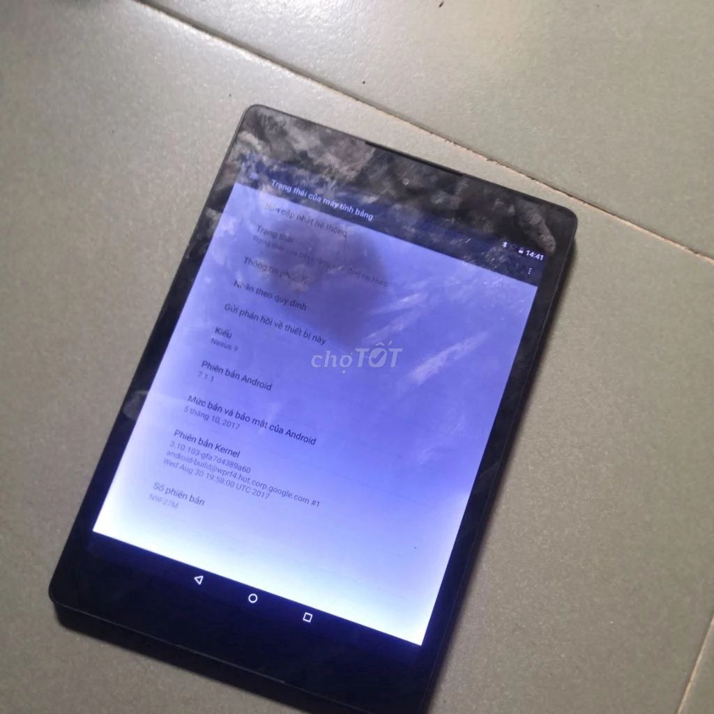 Xác Máy Nexus 9 Android 7 Màn Bị Ám Keo. Mua bán Linh kiện (RAM, Card...) tại Thành phố Thủ Đức Tp Hồ Chí Minh được đăng bởi Nam Blackberry hình 1