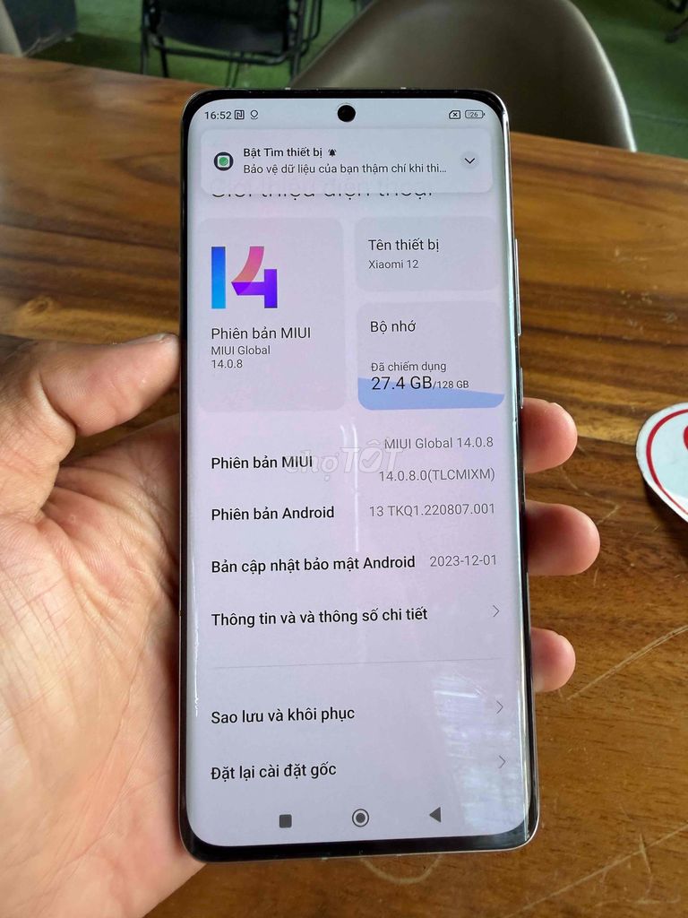 xiaomi 12. Mua bán Điện thoại tại Thành phố Tây Ninh Tây Ninh được đăng bởi cầm đồ  hình 1