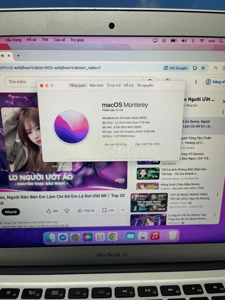 Apple MacBook Air 2015 Core i7 8GB/128GB. Mua bán Laptop tại Quận Hà Đông Hà Nội được đăng bởi Mai duy Luong hình 1