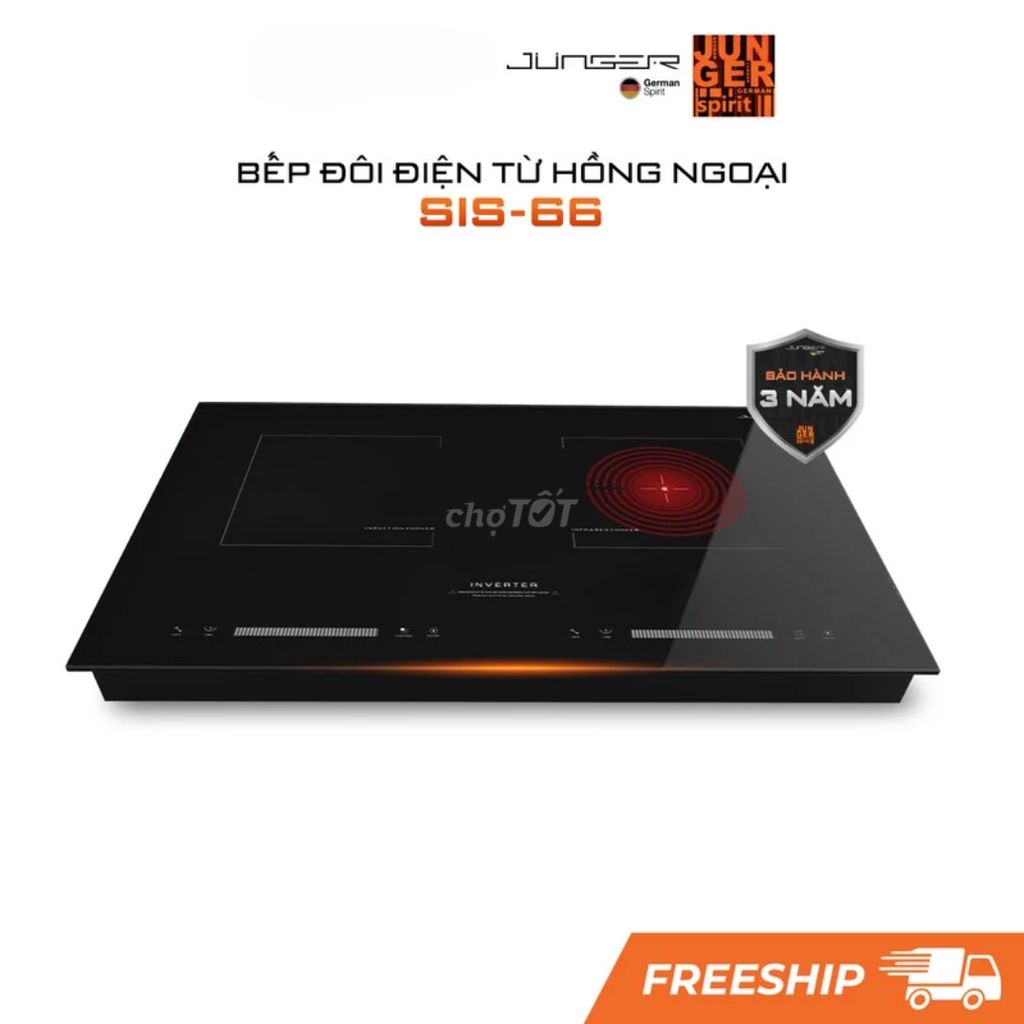 Bếp đôi điện từ hồng ngoại Junger SIS-66 4200W. Mua bán Bếp, lò, đồ điện nhà bếp tại Quận Tân Bình Tp Hồ Chí Minh được đăng bởi Hoangcuonghome  hình 3