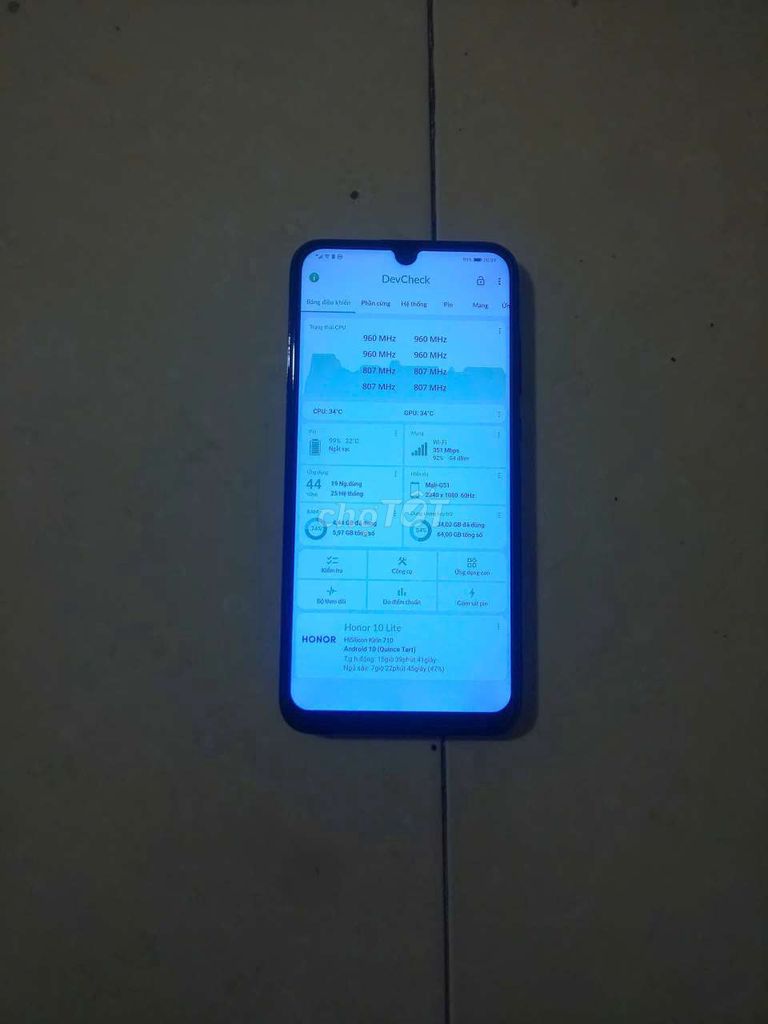Honor 10 Lite quốc tế  6/64, 2 SIM, full chức năng. Mua bán Điện thoại tại Quận 7 Tp Hồ Chí Minh được đăng bởi Tân Mobile hình 1