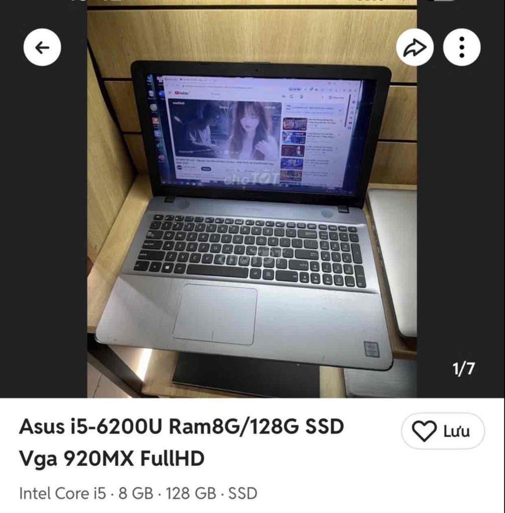 Laptop Asus i5-6200U 8GB/128GB SSD. Mua bán Laptop tại Quận Ngũ Hành Sơn Đà Nẵng được đăng bởi Hà hình 1