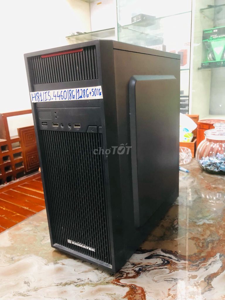 Case H81S1 Core i5 4460 8GB RAM, 128GB+ 500GB- Đẹp