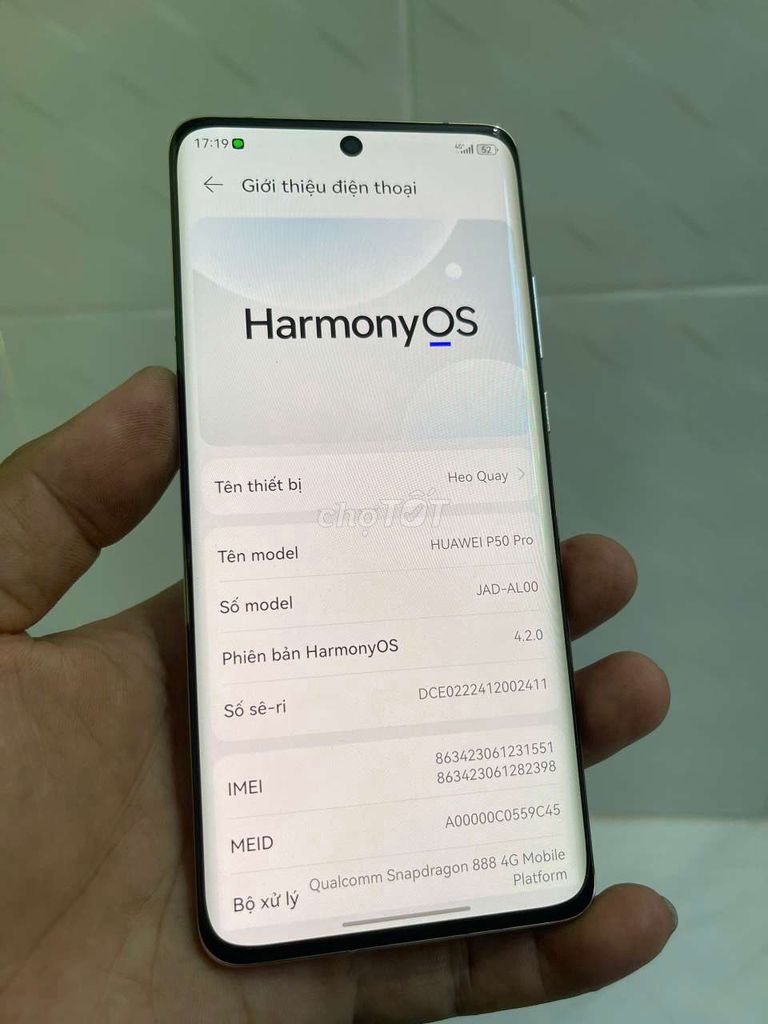 Huawei P50 Pro 8GB 512GB  Đã sử dụng. Mua bán Điện thoại tại Quận Bình Thuỷ Cần Thơ được đăng bởi spak hình 1