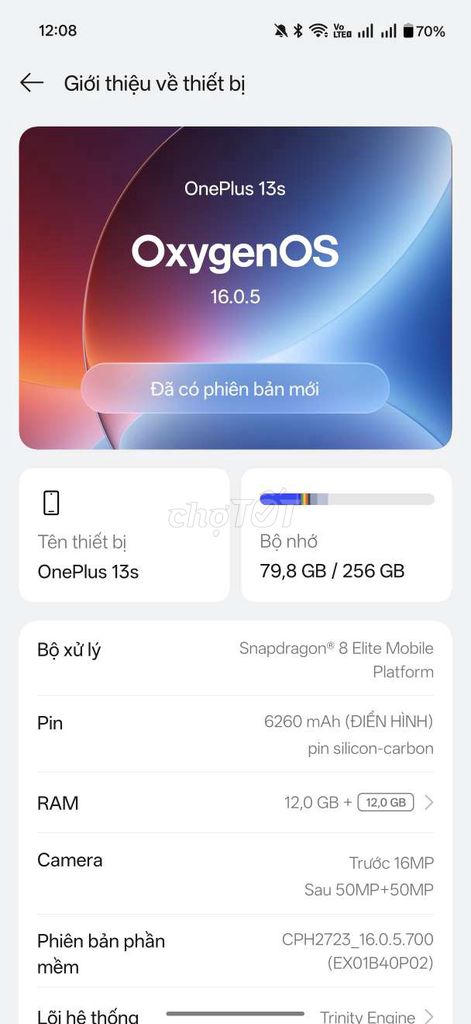 OnePlus 13s 256GB Bạc. Mua bán Điện thoại tại Huyện Kiên Lương Kiên Giang được đăng bởi Coca Shop hình 1