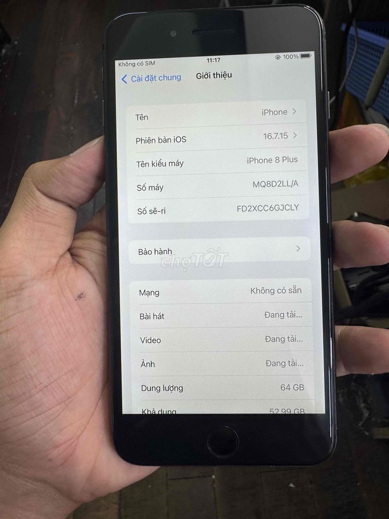 Apple iPhone 8 Plus 64GB Đen. Mua bán Điện thoại tại Quận Bình Thạnh Tp Hồ Chí Minh được đăng bởi lượng hình 1