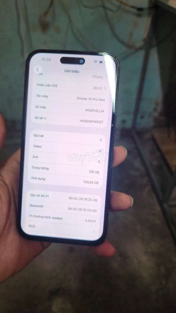 Apple iPhone 14 Pro Max 128GB Đen. Mua bán Điện thoại tại Huyện Hà Trung Thanh Hóa được đăng bởi Minh Vu hình 1
