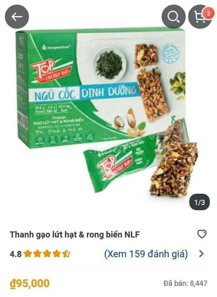 Thanh ngũ cốc NLF Top Energy Bar. Mua bán Đồ ăn, thực phẩm và các loại khác tại Quận Bình Tân Tp Hồ Chí Minh được đăng bởi Yên Bình hình 1