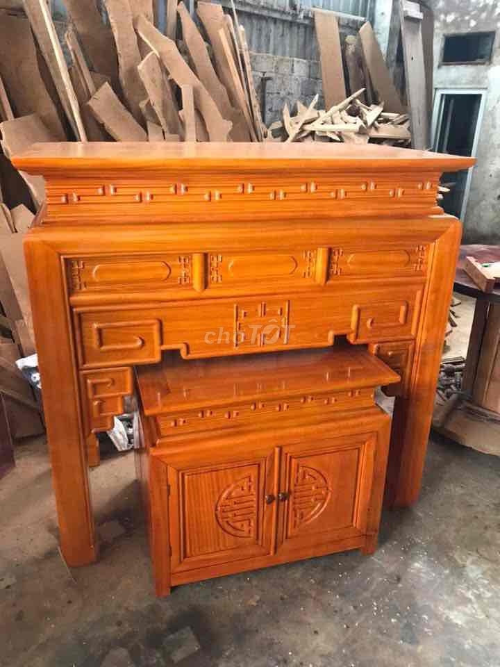 Bàn thờ gỗ nâu vàng. Mua bán Nội thất, đồ gia dụng khác tại Huyện Ý Yên Nam Định được đăng bởi Đồ Thờ hải tuấn hình 1