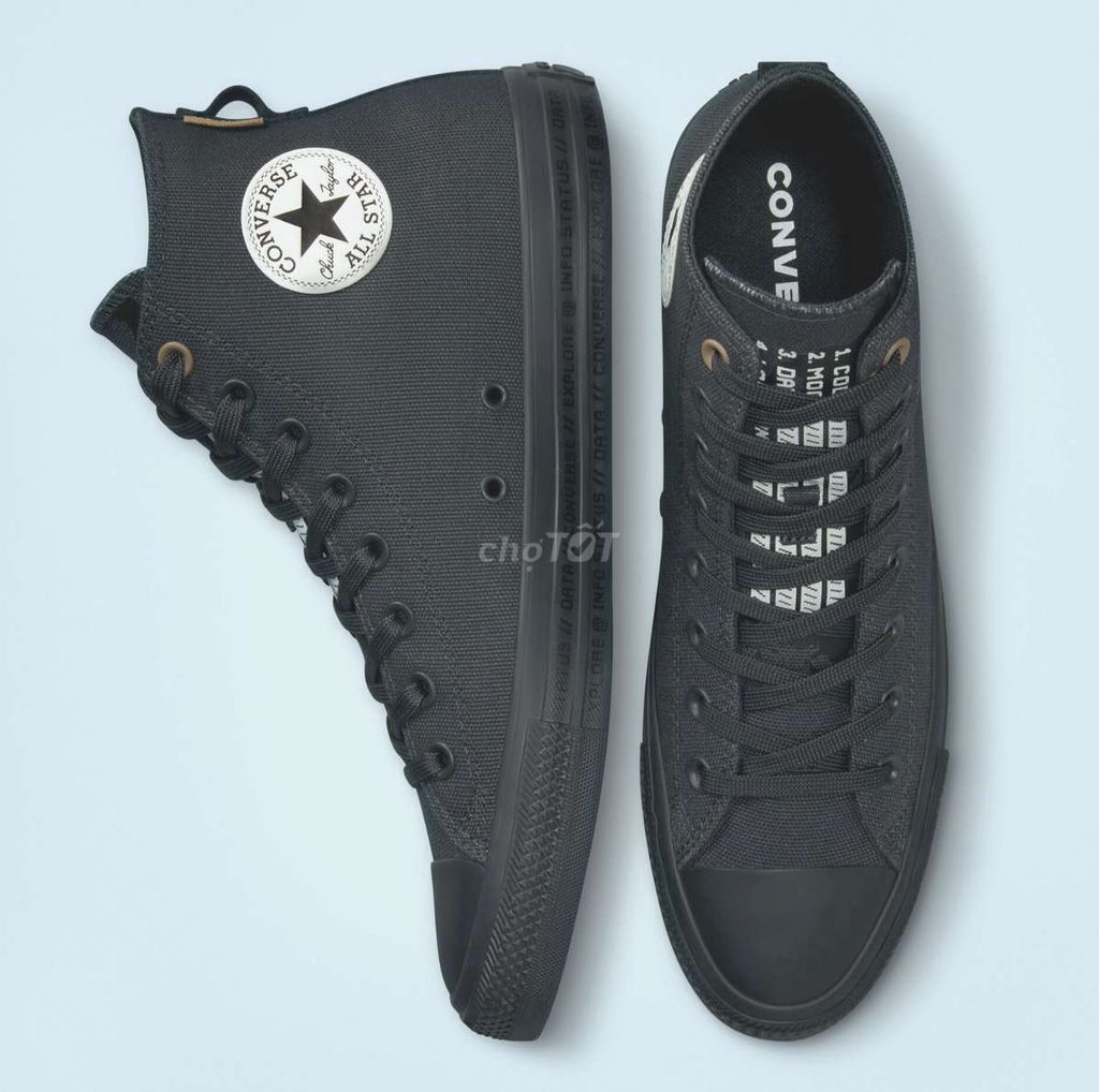 Giày converse vải đen jean size 41 real new