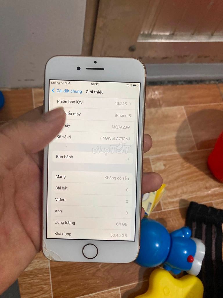 Apple iPhone 8 64GB Vàng 100% pin. Mua bán Điện thoại tại Quận Bình Tân Tp Hồ Chí Minh được đăng bởi Hội Đồ Điện Tử hình 1