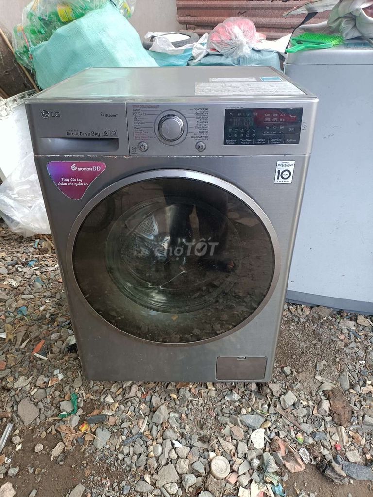 Máy giặt LG cửa trước 8kg Xám Direct Drive. Mua bán Máy giặt tại Huyện Bình Chánh Tp Hồ Chí Minh được đăng bởi Quả hình 1