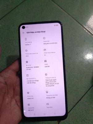 Realme 7i ram 8G/128GB xanh