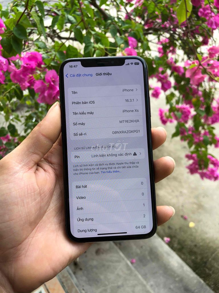 iPhone XS 64GB main zin màn zin DLC có Face ID. Mua bán Điện thoại tại Huyện Hoa Lư Ninh Bình được đăng bởi Xưởng Gạch Thanh Phong hình 1