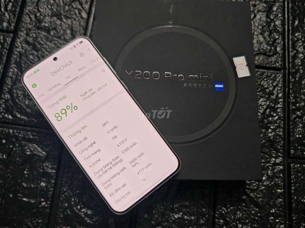 Vivo X200 Pro Mini Trắng Sạc 16 lần date 2/2025 GL