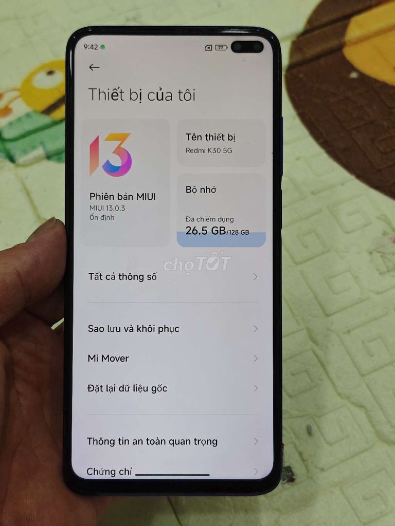Xiaomi Redmi K30 5G 6/128GB Xanh. Mua bán Điện thoại tại Quận Hoàng Mai Hà Nội được đăng bởi Nguyennoi hình 1