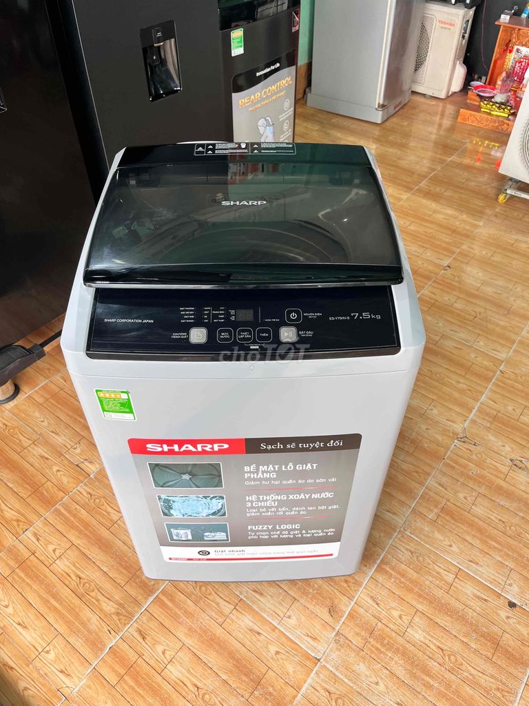 Máy giặt Sharp ES-Y75HV-S 7.5kg Xám Mới. Mua bán Máy giặt tại Thành phố Trà Vinh Trà Vinh được đăng bởi Điện Máy Điện Lạnh Thanh lý hình 1