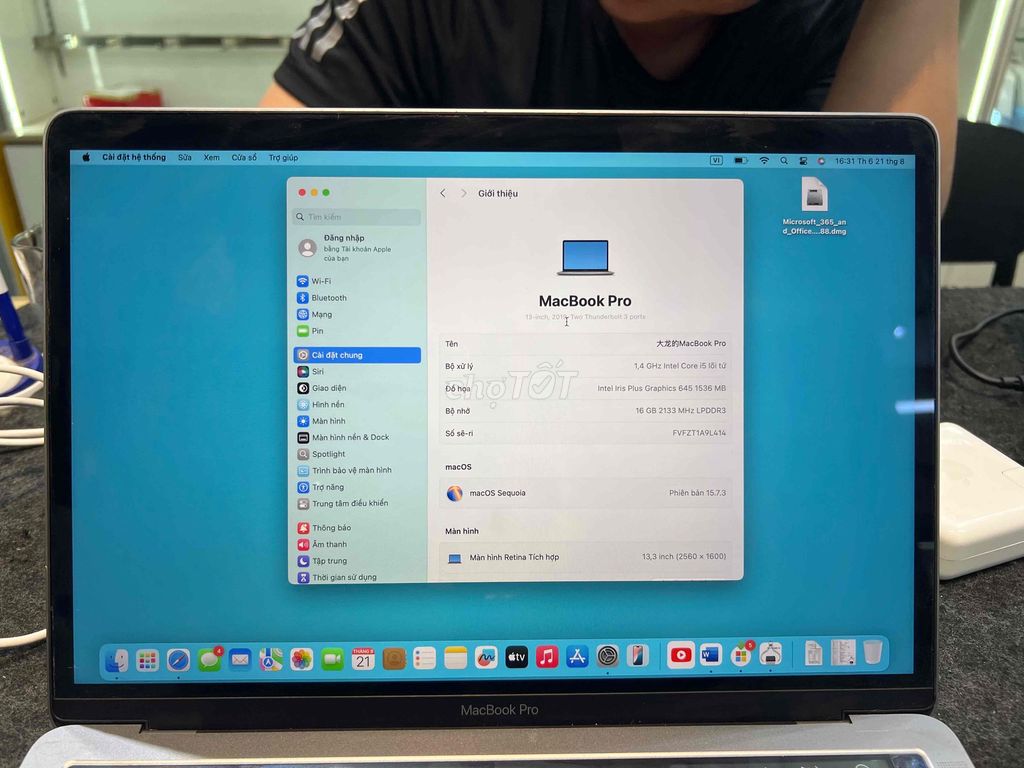 Apple MacBook Pro 2019 i5 13 inch 16GB/256GB Xám. Mua bán Laptop tại Quận Đống Đa Hà Nội được đăng bởi Quang Luxthumua hình 1