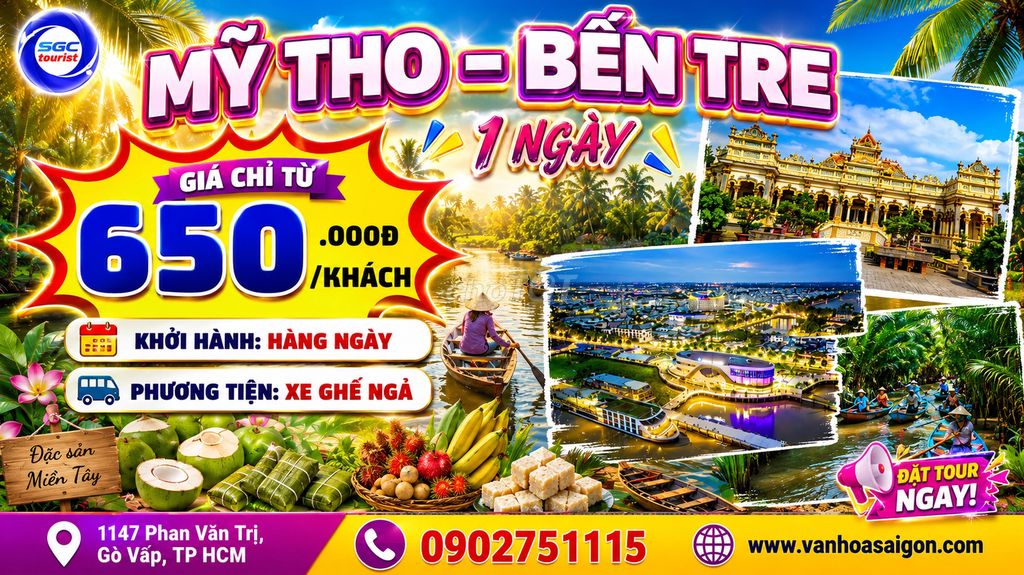 Mỹ Tho - Bến Tre 1N SGC. Du lịch tại Quận Gò Vấp Tp Hồ Chí Minh được đăng bởi ĐOÀN THỊ CẨM LY hình 1
