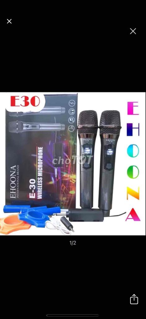 Bộ micro Karaoke không dây Hifi UHF pin sạc Lion. Mua bán Tivi, Âm thanh tại Quận Bình Thuỷ Cần Thơ được đăng bởi Lê Vũ Camera Solar hình 2