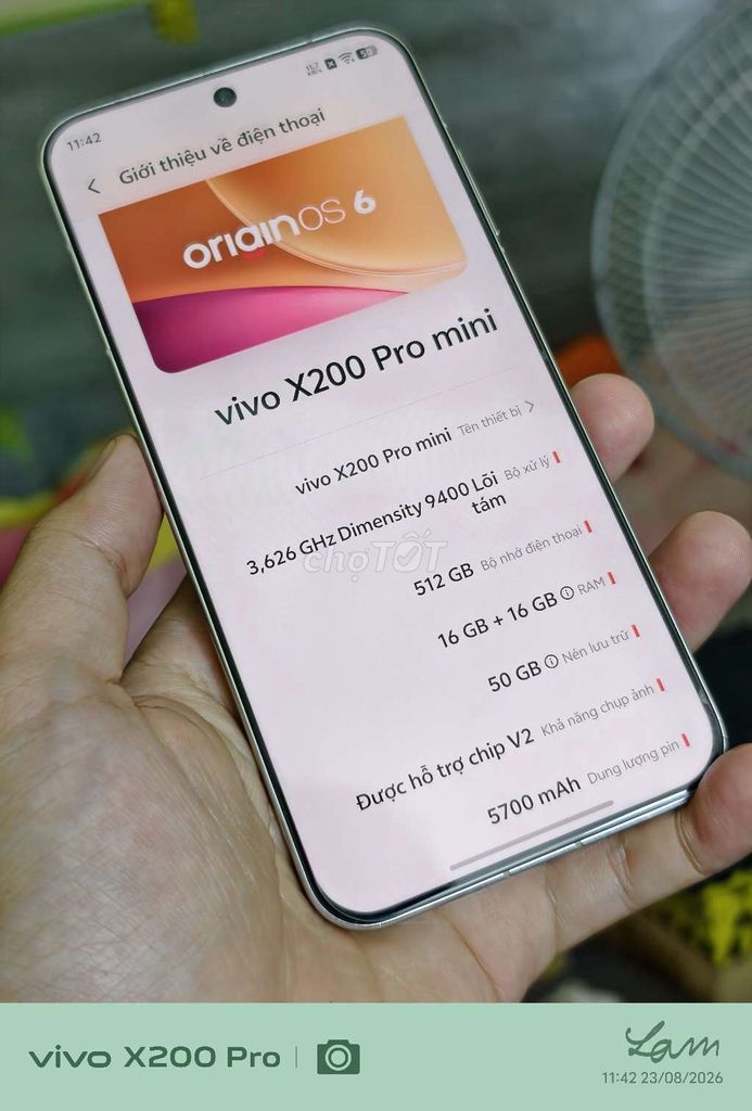 Vivo X200 Pro Mini 16GB/512GB. Mua bán Điện thoại tại Thành phố Thủ Đức Tp Hồ Chí Minh được đăng bởi Văn Lâm hình 1