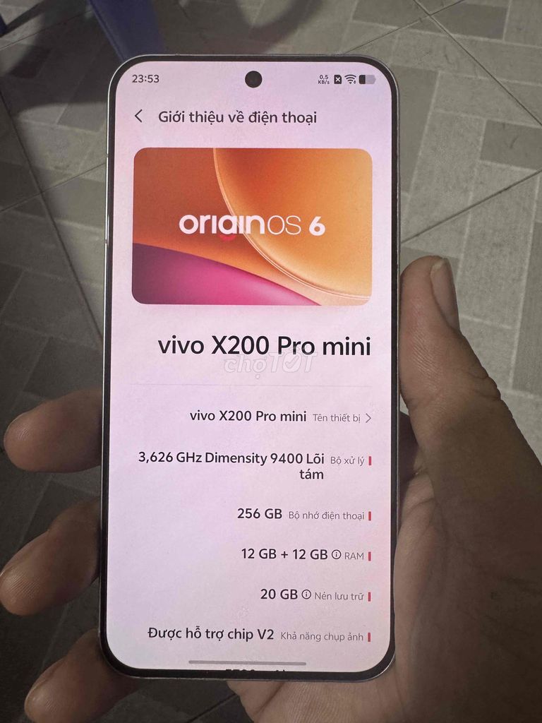 Vivo X200 Pro mini Dimensity 9400 12GB/256GB Xám. Mua bán Điện thoại tại Huyện Châu Thành Bến Tre được đăng bởi Từ Văn Thanh hình 1