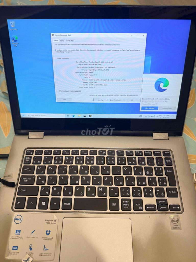 Dell inprision 7347 Core i5 - gen 4. Mua bán Laptop tại Quận 1 Tp Hồ Chí Minh được đăng bởi Mr Bách  hình 1
