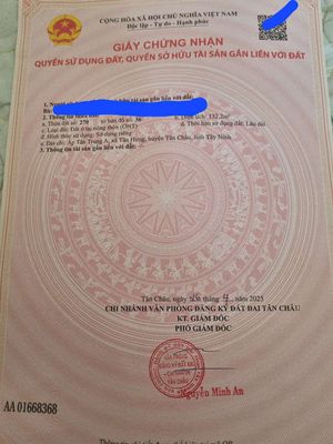 Bán nhanh lô đất ngay sát núi Bà Đen. Mua bán đất tại Huyện Tân Châu Tây Ninh được đăng bởi Mai Phương