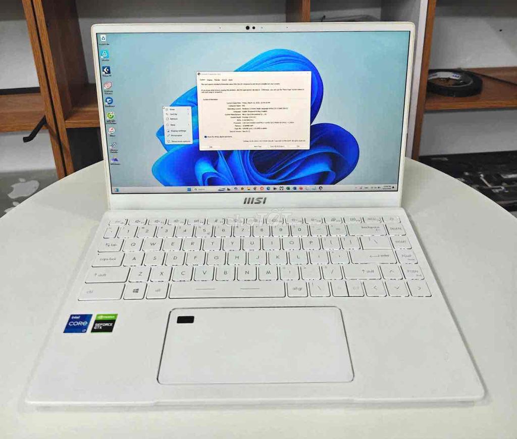 Laptop Gaming Msi màu trắng sang trọng mỏng nhẹ. Mua bán Laptop tại Thành phố Thuận An Bình Dương được đăng bởi Vũ Xuân Thành hình 1