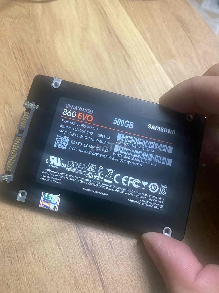 SSD 500G Samsung Evo 860 zin us Win 10