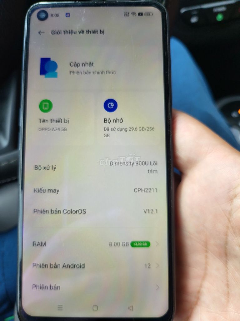OPPO A74 5G 8GB/256GB Dimensity 800U. Mua bán Điện thoại tại Quận Hà Đông Hà Nội được đăng bởi le viet anh hình 1