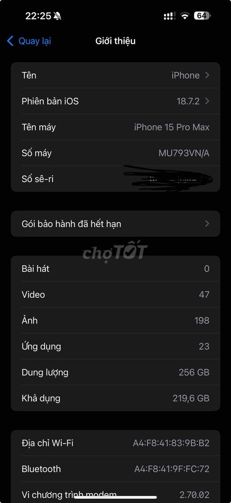 Apple iPhone 15 Pro Max 256GB. Mua bán Điện thoại tại Thành phố Thuận An Bình Dương được đăng bởi jhon hình 1
