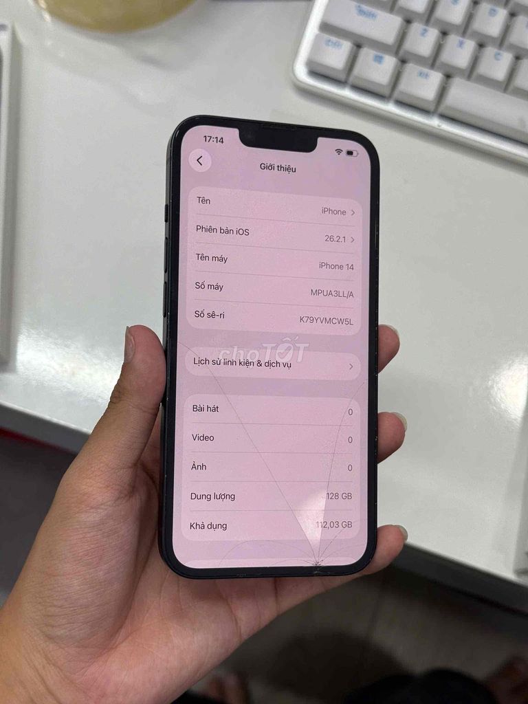 iPhone 14 128GB Đen Vỏ xấu, pin hẹo, màn bể kính. Mua bán Điện thoại tại Quận 11 Tp Hồ Chí Minh được đăng bởi thuận hình 1