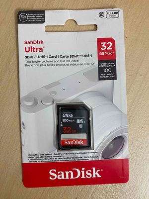 Thẻ nhớ SD 32GB Sandisk (100Mb/s). Mua bán Phụ kiện (Màn hình, Chuột...) tại Quận Tân Bình Tp Hồ Chí Minh được đăng bởi Nguyễn Phương