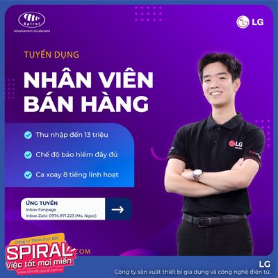 ĐIỆN MÁY LG TUYỂN DỤNG – NHÂN VIÊN TƯ VẤN BÁN HÀNG