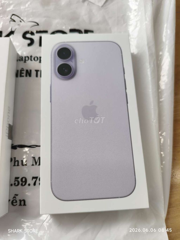Apple iPhone 17 256GB Tím Mới. Mua bán Điện thoại tại Thị xã Phú Mỹ Bà Rịa - Vũng Tàu được đăng bởi Shark Store Phú Mỹ hình 1