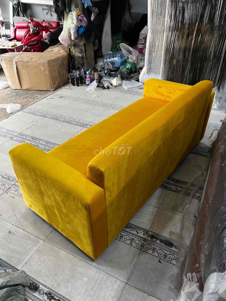 Băng Ghế Sofa Phòng Khách 1m7 Màu Vàng Sang Trọng