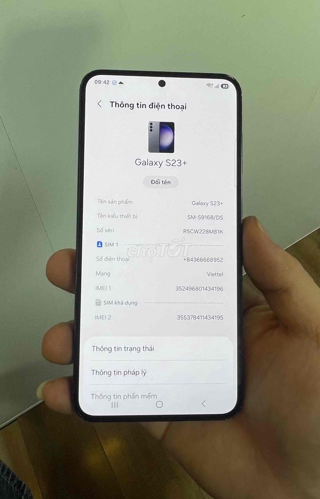 Samsung Galaxy S23+ 256GB Xám. Mua bán Điện thoại tại Thành phố Long Khánh Đồng Nai được đăng bởi Dũng hình 1