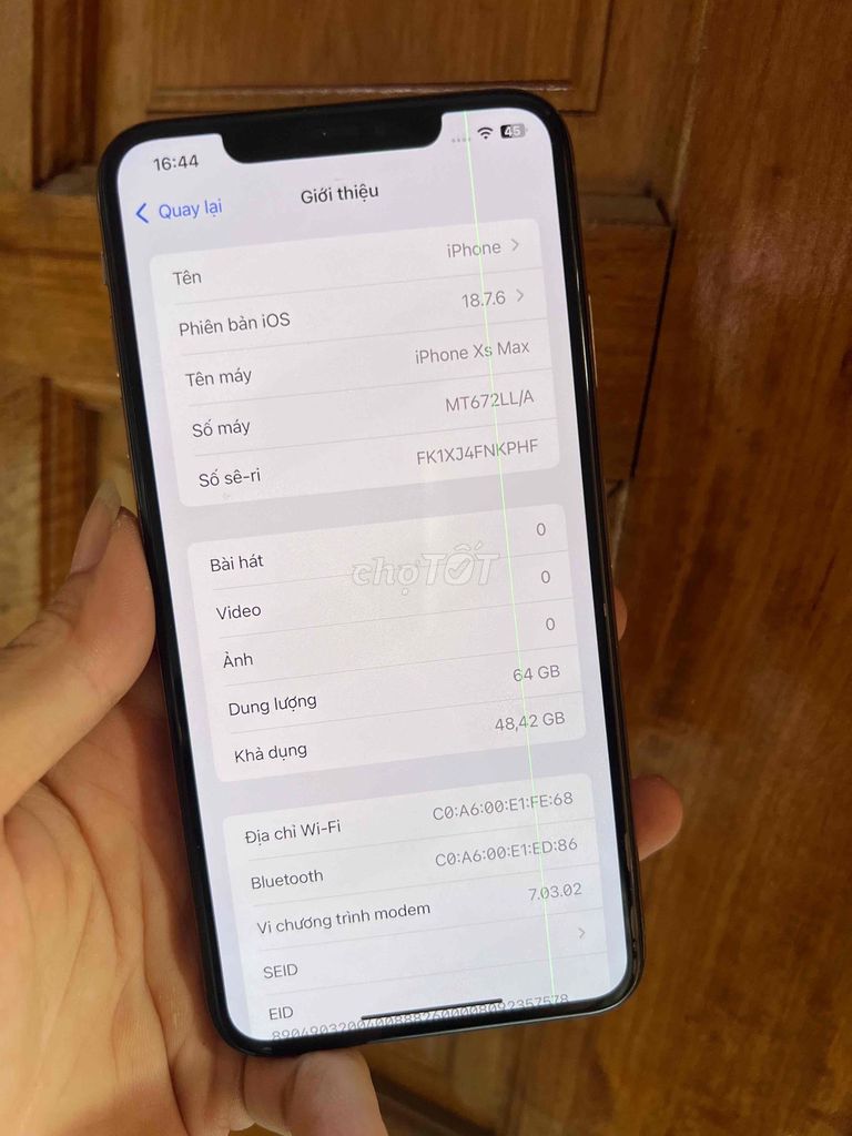 Apple iPhone XS Max 64GB Vàng mất Face ID. Mua bán Điện thoại tại Thành phố Tân An Long An được đăng bởi mua xin alo no SMS hình 1