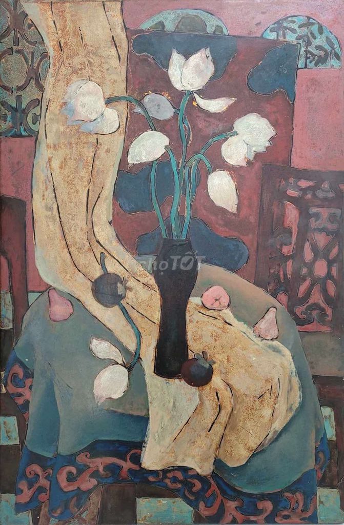 Tranh sơn mài, 1984, kích thước 40×60 cm