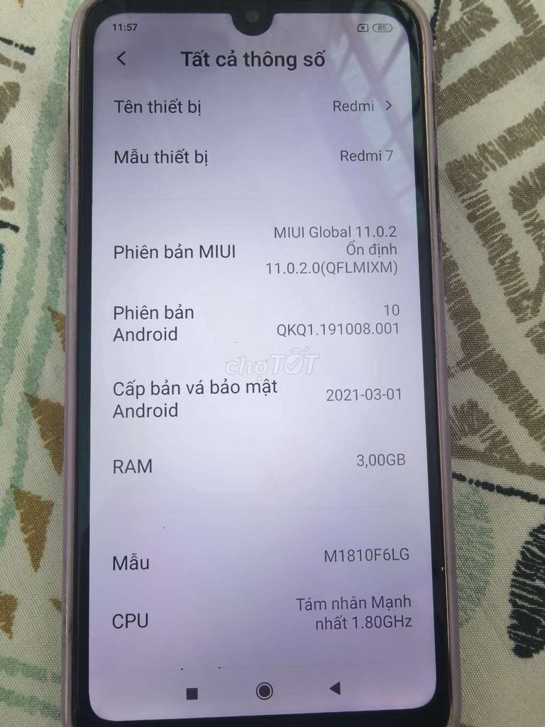 Xiaomi Redmi 7 32GB Xanh. Mua bán Điện thoại tại Huyện Xuyên Mộc Bà Rịa - Vũng Tàu được đăng bởi Bình hình 1