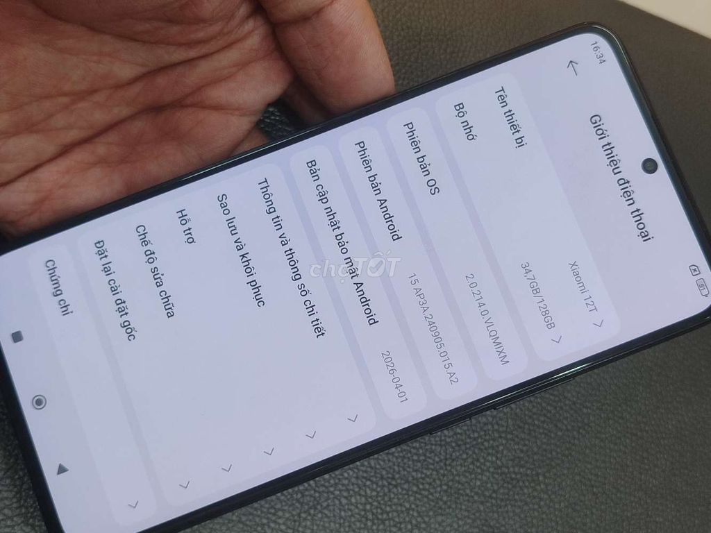 Xiaomi 12T 8GB/128GB Xám. Mua bán Điện thoại tại Quận Hoàn Kiếm Hà Nội được đăng bởi thu trần hình 1