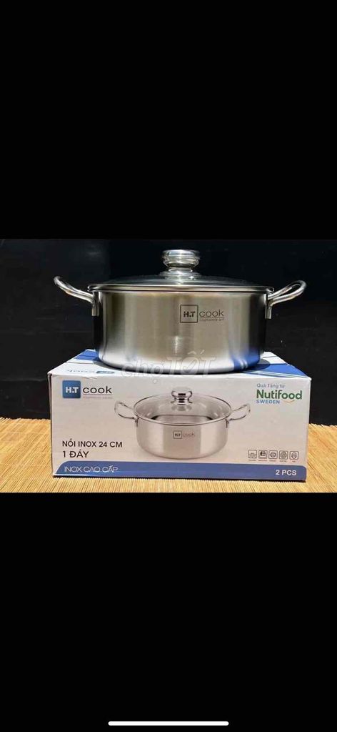 🍀Nồi inox HT.Cook cao cấp - hkm Nuti