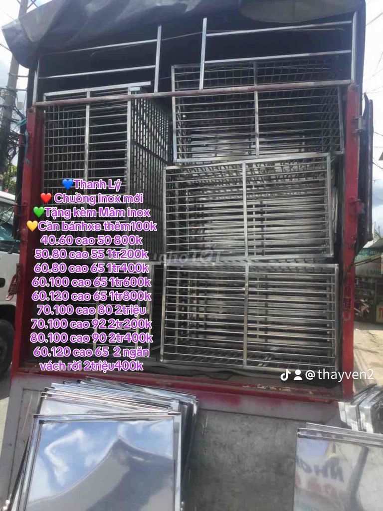 Chuồng inox mới 🩷 Thanh Lý  💚 siêu to lớn 💛. Mua bán Phụ kiện, Thức ăn, Dịch vụ tại Quận 8 Tp Hồ Chí Minh được đăng bởi Cửa Hàng Thanh Lý Đồ Cũ Mới hình 1
