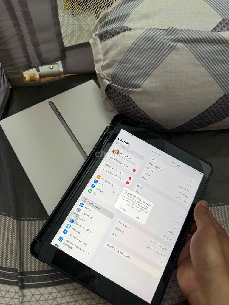 Apple iPad (thế hệ 9) 64GB Đen. Mua bán Máy tính bảng tại Huyện Trảng Bom Đồng Nai được đăng bởi Bảo huỳnh hình 1