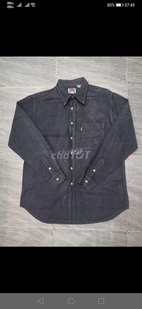 Áo sơmi khoác Levis Strauss&Co Vin90s Xám Đen L. Mua bán Quần áo tại Quận Gò Vấp Tp Hồ Chí Minh được đăng bởi Hàng 2handsgood hình 1