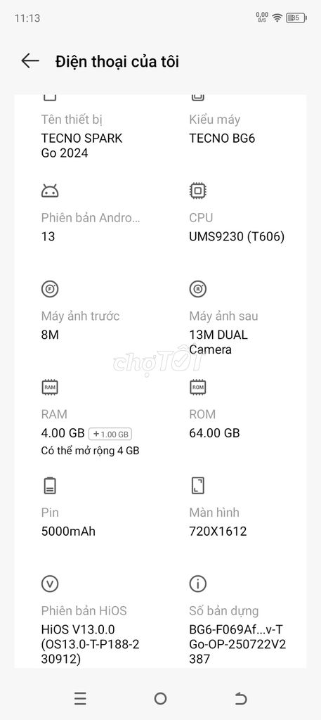 TECNO SPARK Go 2024 4GB/64GB Đen. Mua bán Điện thoại tại Quận 10 Tp Hồ Chí Minh được đăng bởi A HEO hình 1