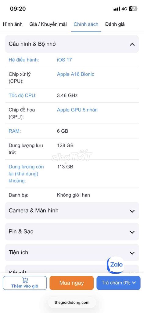 Apple iPhone 15 128GB Xanh Dương. Mua bán Điện thoại tại Quận Cái Răng Cần Thơ được đăng bởi Đức Trọng hình 1